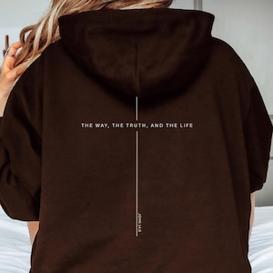 John 14 6 Hoodie, Yeshua Shirt, Jesus ist King Merch, Der Weg die Wahrheit das Leben, Jesus Jacke, Mens Christian Streetwear, Glaube über Angst