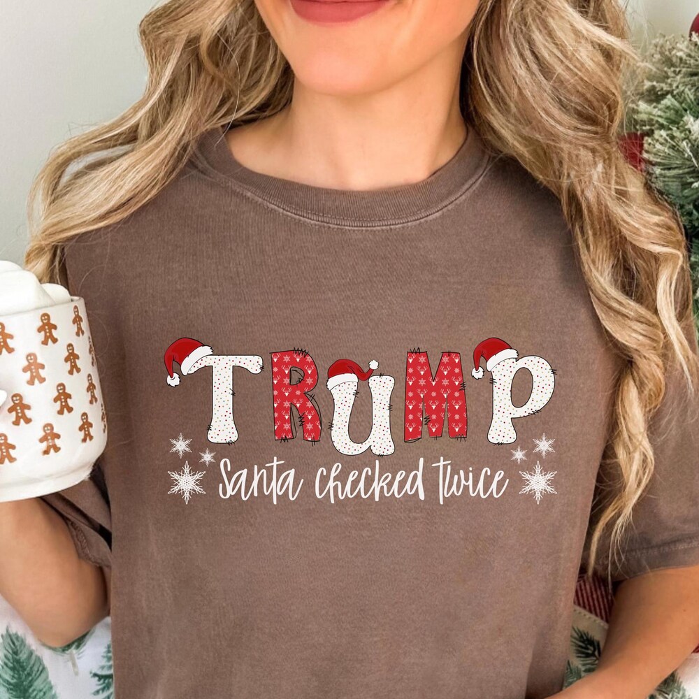 Christmas Great Trump Christmas Shirt Comfort, Trump Christmas Crewneck, Trump Santa Crewneck, 2024 Trump Christmas, Trump Home For Christmas Shirt Maga Santa Men Women Rughing