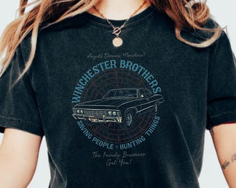 Retro Supernatural Inspired T-Shirt, Winchester Brothers, Comfort Colors