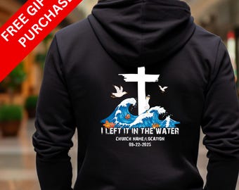 Personalized Baptism Hoodie, Christian Zip Up Faith Jacket