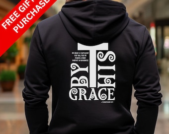 Oversized Faith Zip Up Hoodie, Christian Bible Verse Sweatshirt