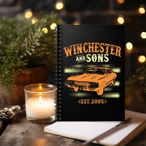 Supernatural Inspired, Dean Winchester Hunters Journal, Spiral Lined Journal, Spiritual Merch, Supernatural Gifts, Gift Father, Father Gift