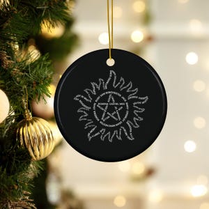 Ceramic Supernatural Christmas Ornament 2024, Supernatural Gifts For Her, Supernatural Merch, Dean And Sam Winchester Brothers, Tree Decor
