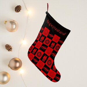 Supernatural Stockings, Personalized Stocking Supernatural Gifts Customized Stocking Supernatural Christmas Decor, Dean Winchester Brothers