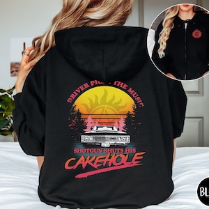 Sudadera con capucha y cremallera Y2K Supernatural, estilo vintage de los 90, chaqueta con personaje de dibujos animados retro, unisex, acogedora.