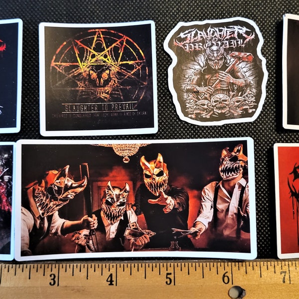 Slaughter To Prevail Stickers Set - 7 Stickers, Band Stickers, Metal Stickers, Alternative Music Stickers, Band Stickers, STP Stickers