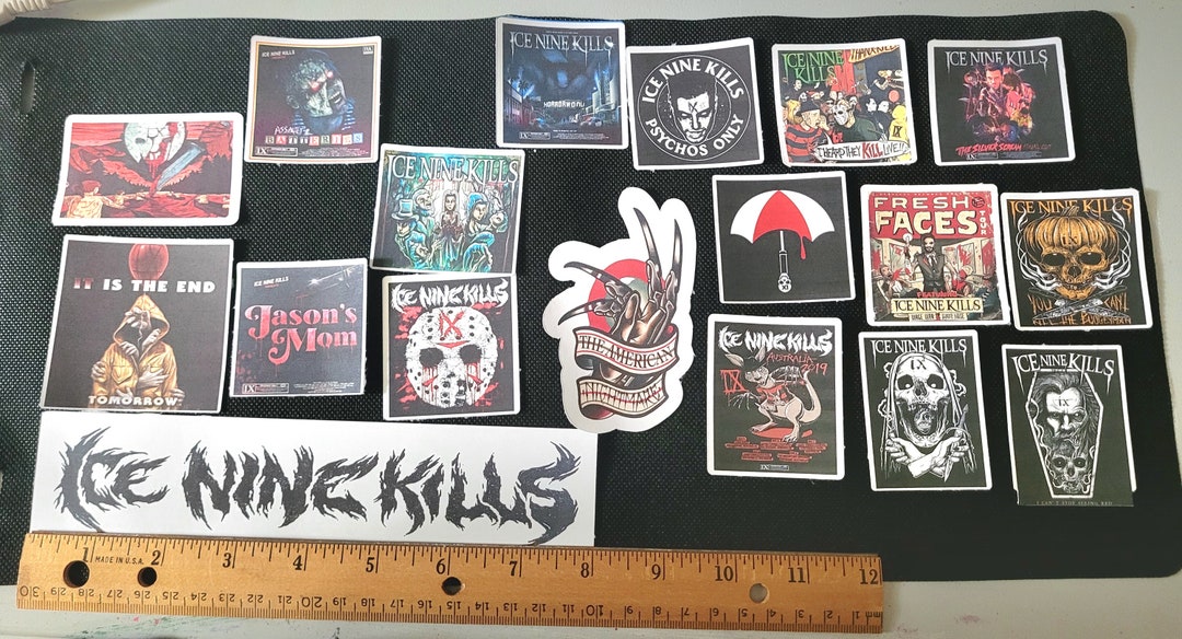 Ice Nine Kills Stickers Set 18 Stickers, Spencer Charnas Stickers, INK