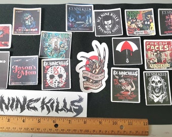 Ice Nine Kills Stickers Set - 18 Stickers, Spencer Charnas Stickers, INK Stickers, Metal Stickers, Alternative Music Stickers, Band Stickers