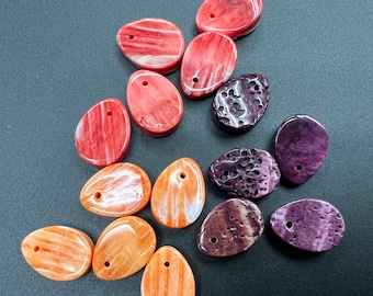 12x16mm Spiny Oyster Shell Loose Pieces strand 10 Pieces For Strand