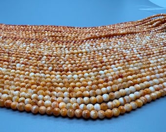 Cuentas redondas de concha de ostra espinosa de 4 mm de la mejor calidad