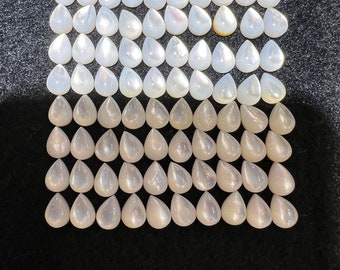 5x7mm White Mother of Pearl Shell Tear Drop