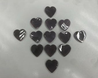 Extremely High Quality 25mm Wampum Shell Heart Loose Pieces