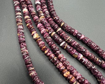 6mm Purple Spiny Oyster Shell Heishi 16inches