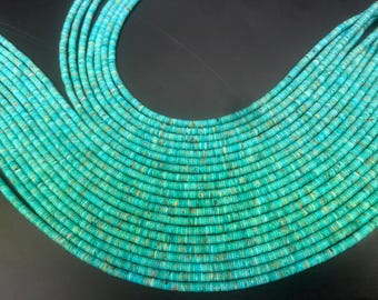4mm Natural Turquoise Heishi 16inch