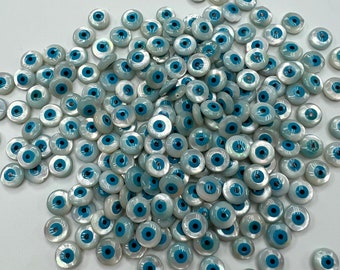 Evil Eyes Hamsa Round 8mm