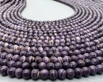 Extremely High Quality Wampum Shell 4mm Round Beads 16inch