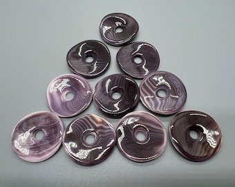 30mm Wampum Shell Donut Loose Pieces