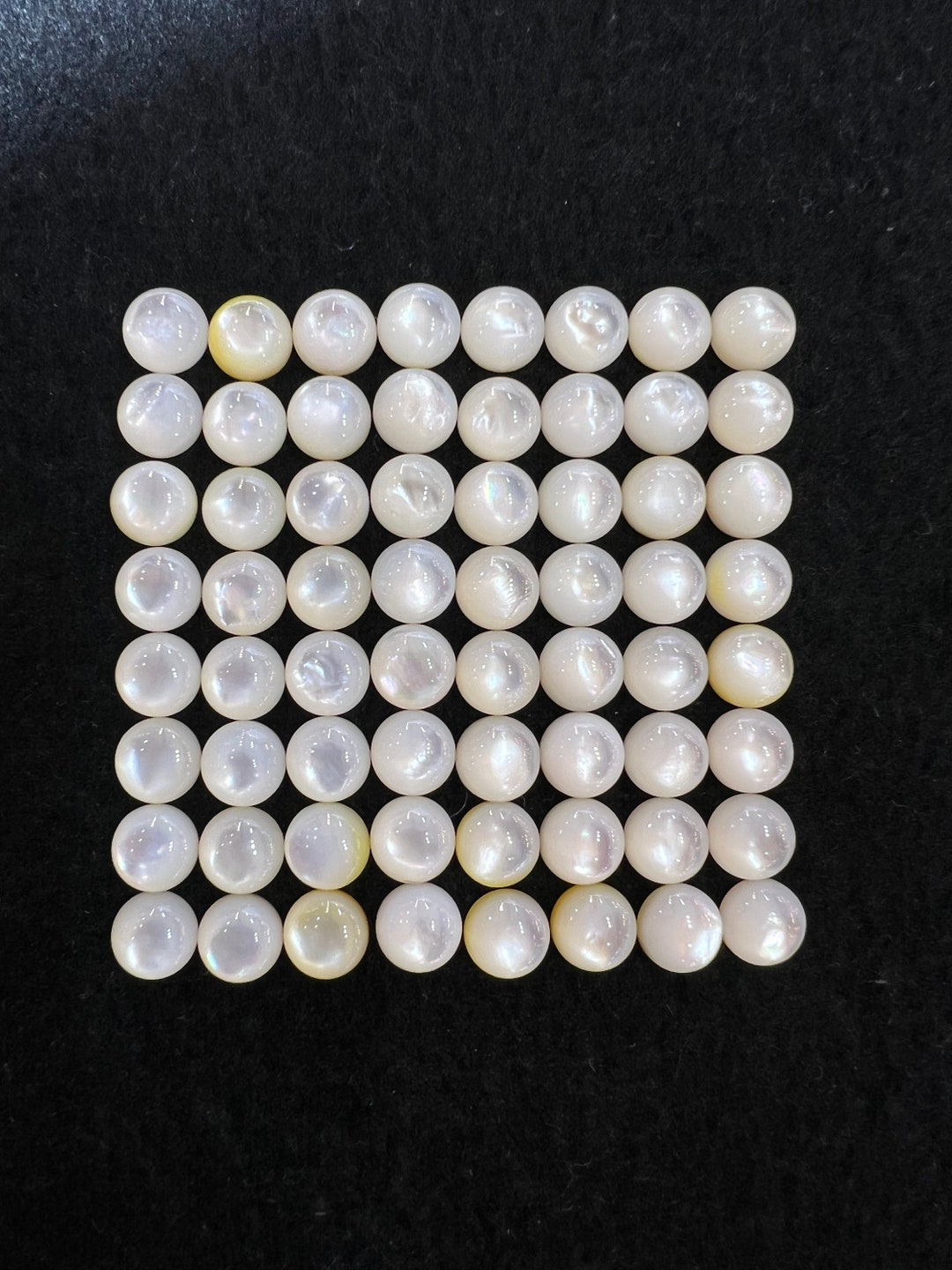 Shell Pearl Round 6mm and 8mm White Mother of Pearl Shell Round Cab - Etsy