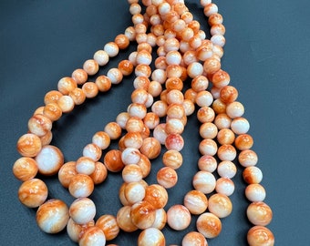 7-14.5mm Spiny Oyster Shell Graduate Round Beads