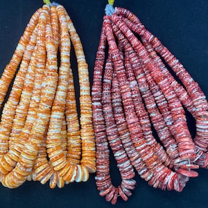 8x18mm Graduate Spiny Oyster Shell (Red/Orange)
