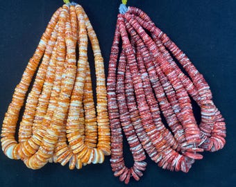 8x18mm Graduate Spiny Oyster Shell (Red/Orange)