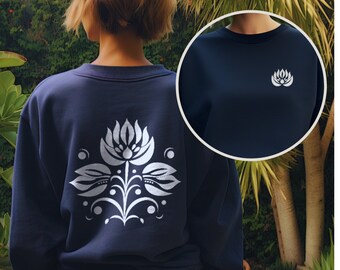 Lotus Symbol Sweatshirt, Spiritual Serenity Shirt, Yoga Shirt, Yogi Sweatshirt, Meditation Shirt, Zen Sweatshirt, Inner Peace Shirt