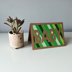 Novo bebê, menino, menina - Feito à mão, personalizável, cartão de felicitações - Cartão de boas-vindas personalizado e exclusivo para bebês