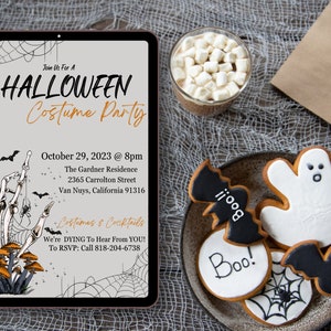 EDITABLE Halloween Invitation Template, Modern, Halloween Party Invitation