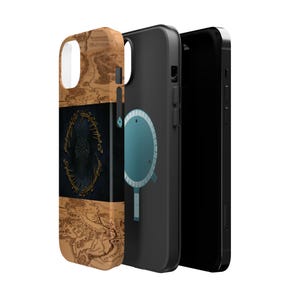 The Ring vintage op kaart geïnspireerd magnetisch telefoonhoesje, stijlvolle mobiele telefooncover, duurzame slagvaste bescherming, [...] afbeelding 9