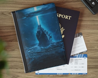 Godzilla Passport Cover – Faux Leather Travel Accessory