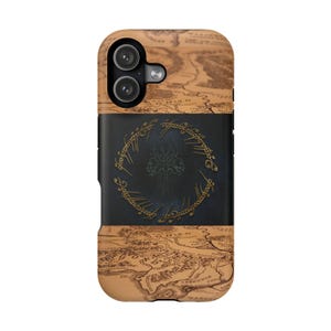 The Ring vintage op kaart geïnspireerd magnetisch telefoonhoesje, stijlvolle mobiele telefooncover, duurzame slagvaste bescherming, [...] afbeelding 7