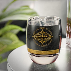 Glassware, The Continental Whiskey Glass, Old Fashioned Tumbler, Bourbon Lover Gift, Scotch Glass, Rocks Glass