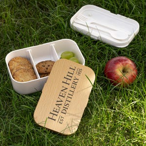 Lonchera bento de Heaven Hill Distillery: lonchera japonesa de estilo vintage, regalo para amantes del whisky, contenedor de comida para el trabajo, única.
