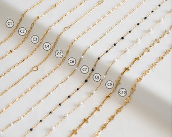 14k Gold PVD Chain for permanent Jewelry- Tarnish Proof, Waterproof, Hypoallergenic