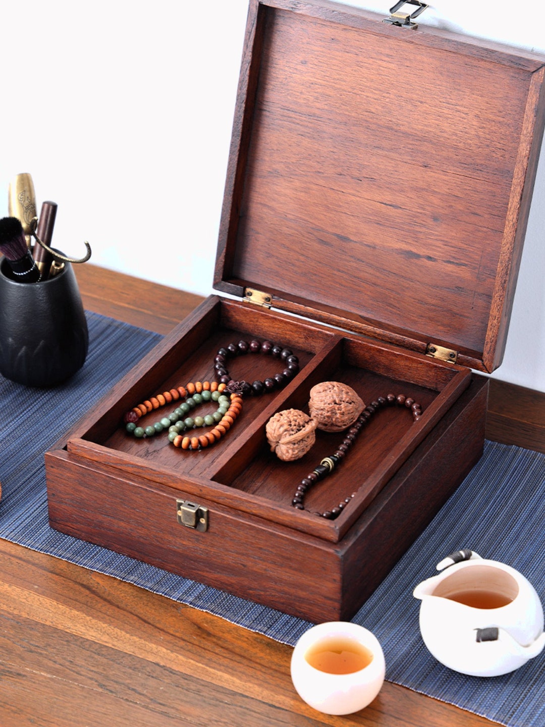 Retro Solid Wood Highend Jewelry Box Storage Box Wooden Box Etsy