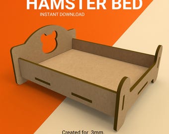 Hamster Bed Laser Cut File – 3mm DIY Pet Furniture (Digital Download)