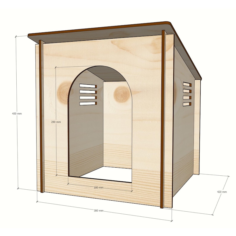 Modern Wooden Cat House Plan: DIY Pet Shelter SVG (digital Download) - Etsy