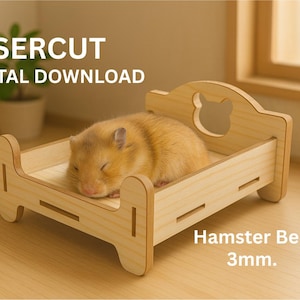 Hamster Bed Laser Cut File – DIY Small Pet Furniture  , ハムスターハウス, Hamsterhaus , Laser Cut, Instant download ,  | SVG, DXF , Dwg