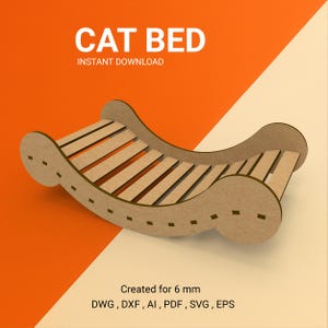 Laser Cut Cat Bed Swing: CNC Template (Digital Download)