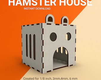Hamster House Laser Cut File, CNC Template (Digital Download)