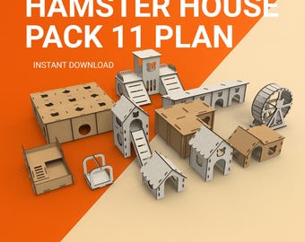 Laser Cut Hamster House Plan: 11 Designs (Digital Download)