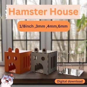 Hamster House Laser Cut , Laser Cut SVG , Instant download , cnc template laser cut | SVG, DXF , Dwg | H001