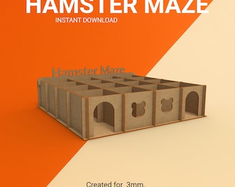 Laser Cut Hamster Maze SVG: CNC Pet Toy Template (Digital Download)