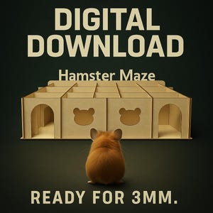 Laser Cut Hamster Maze SVG: CNC Pet Toy Template (Digital Download)