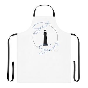 Saint Simons Blue Lighthouse- Apron (AOP)