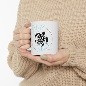 Jekyll Island Light Blue Coffee Mug-Ceramic Mug 11oz