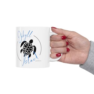 Jekyll Island Blue w/ Turtle-Ceramic Mug 11oz