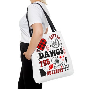 Lets Go Dawgs White- Tote Bag (AOP)