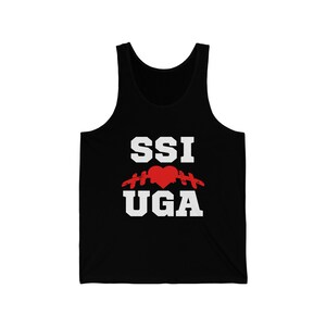SSI Loves UGA White- Unisex Jersey Tank