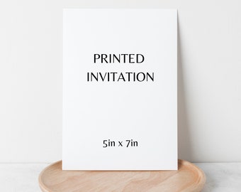 PRINTED INVITATION-Personalized INVITATION, Flat Card, 5in x 7in